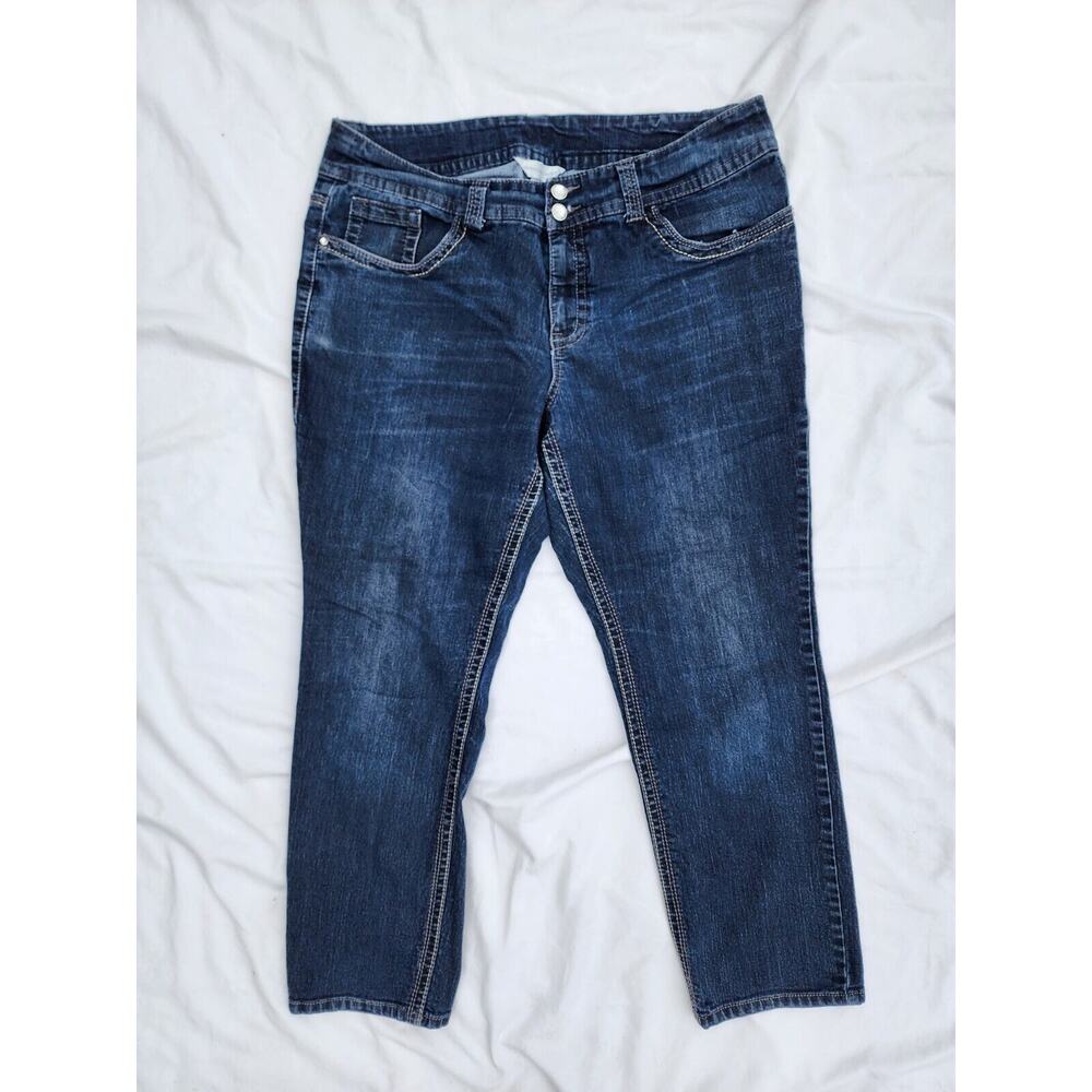 Christopher Banks Womens Jeans Sie 16 Short Stretch with bling buttons